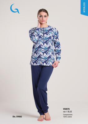 PIGIAMA DONNA M/L V50076 Tellini S.R.L. Velkoobchodní oblečení